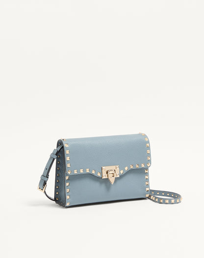 Small Rockstud Grainy Calfskin Crossbody Bag