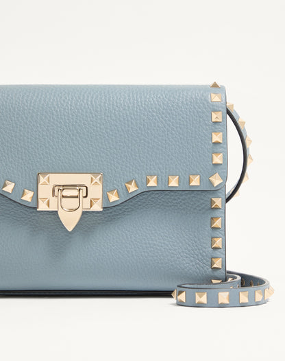 Small Rockstud Grainy Calfskin Crossbody Bag