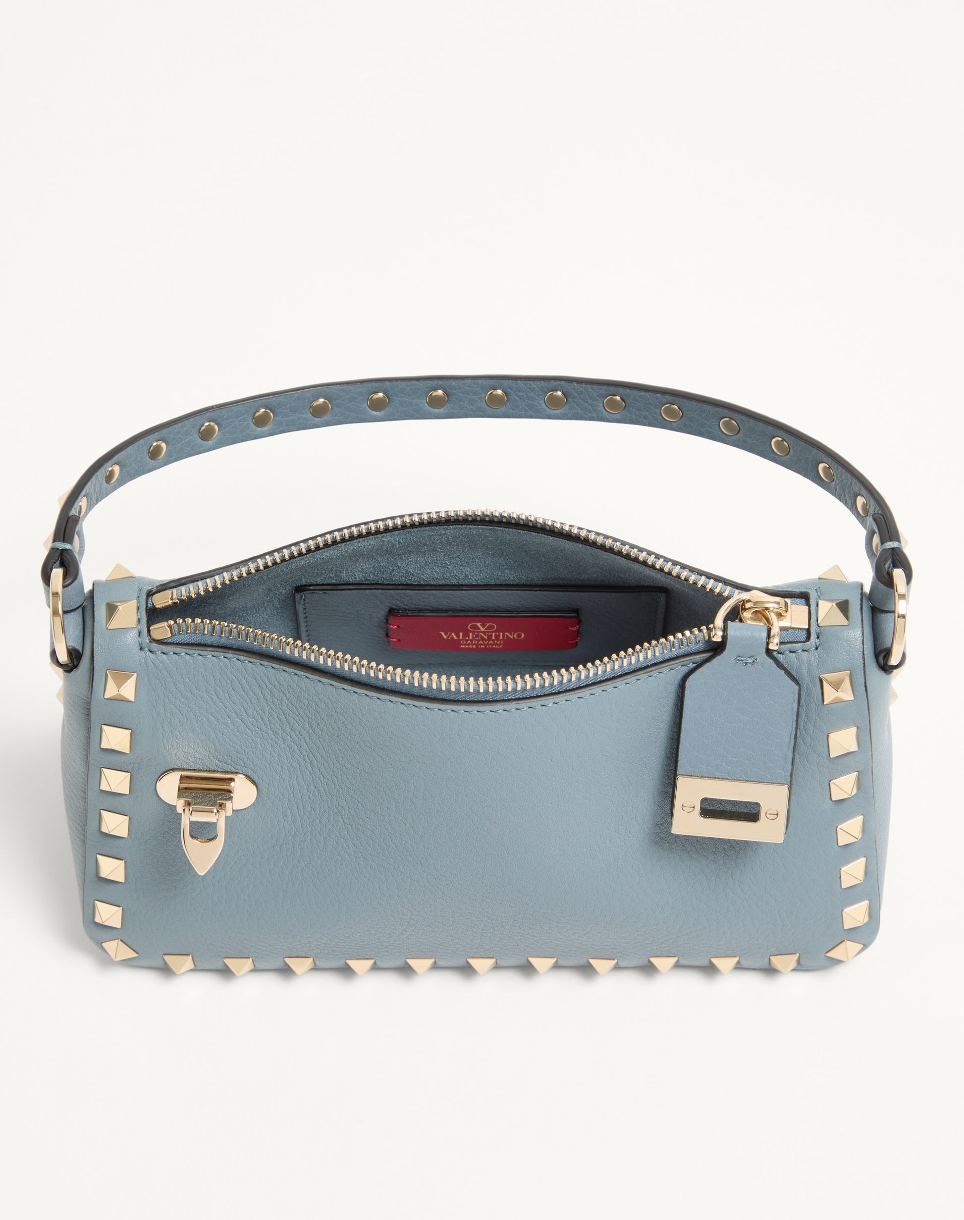Small Rockstud Grainy Calfskin Crossbody Bag