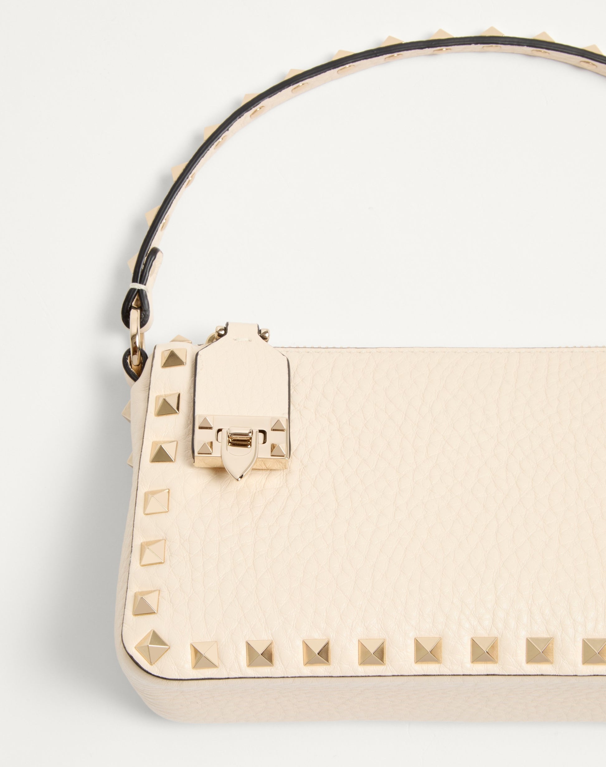 Small Rockstud Grainy Calfskin Crossbody Bag
