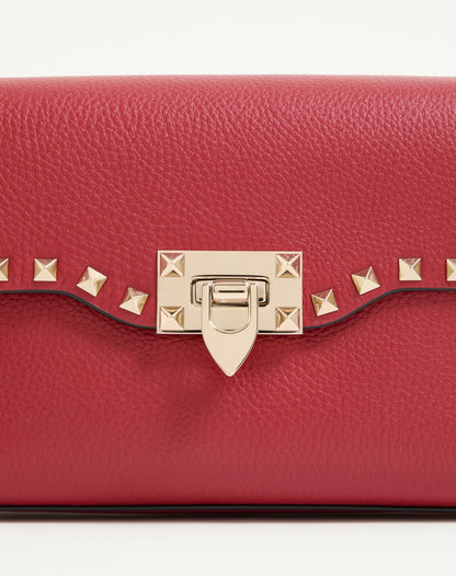 Small Rockstud Grainy Calfskin Crossbody Bag
