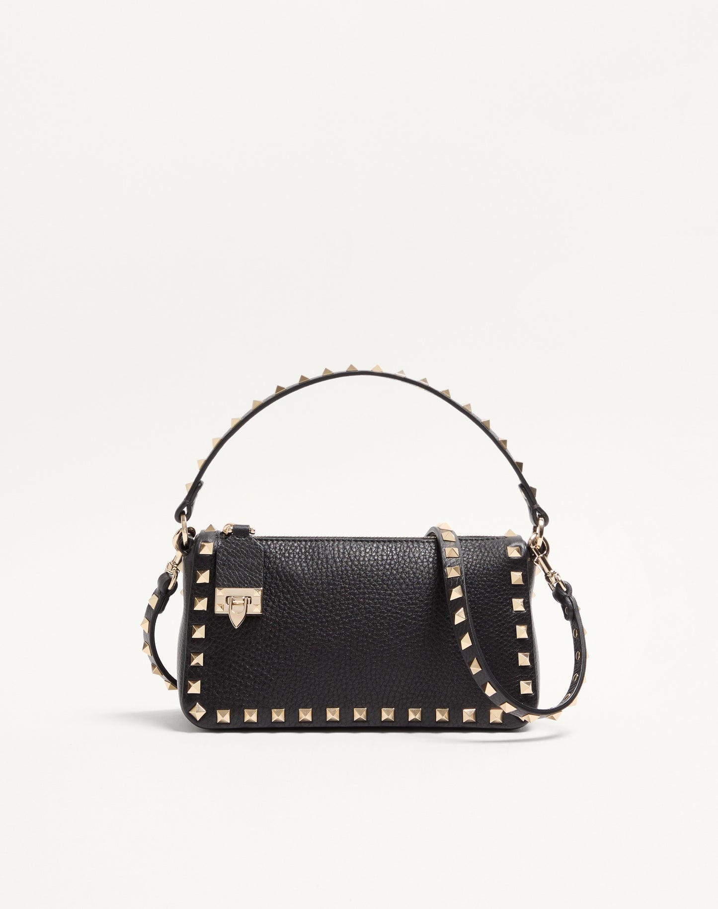 Small Rockstud Grainy Calfskin Crossbody Bag
