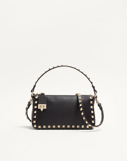 Small Rockstud Grainy Calfskin Crossbody Bag