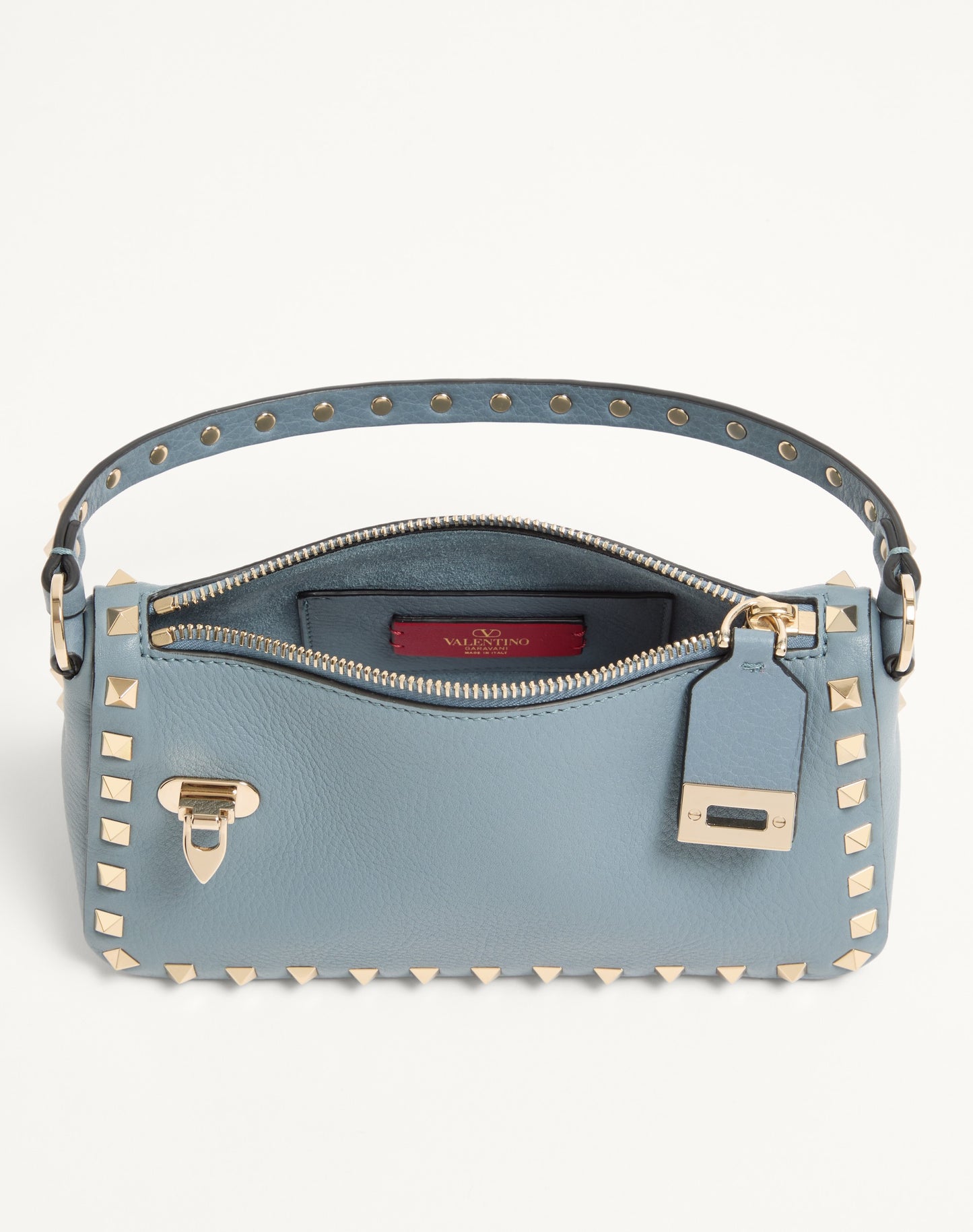 Small Rockstud Grainy Calfskin Crossbody Bag
