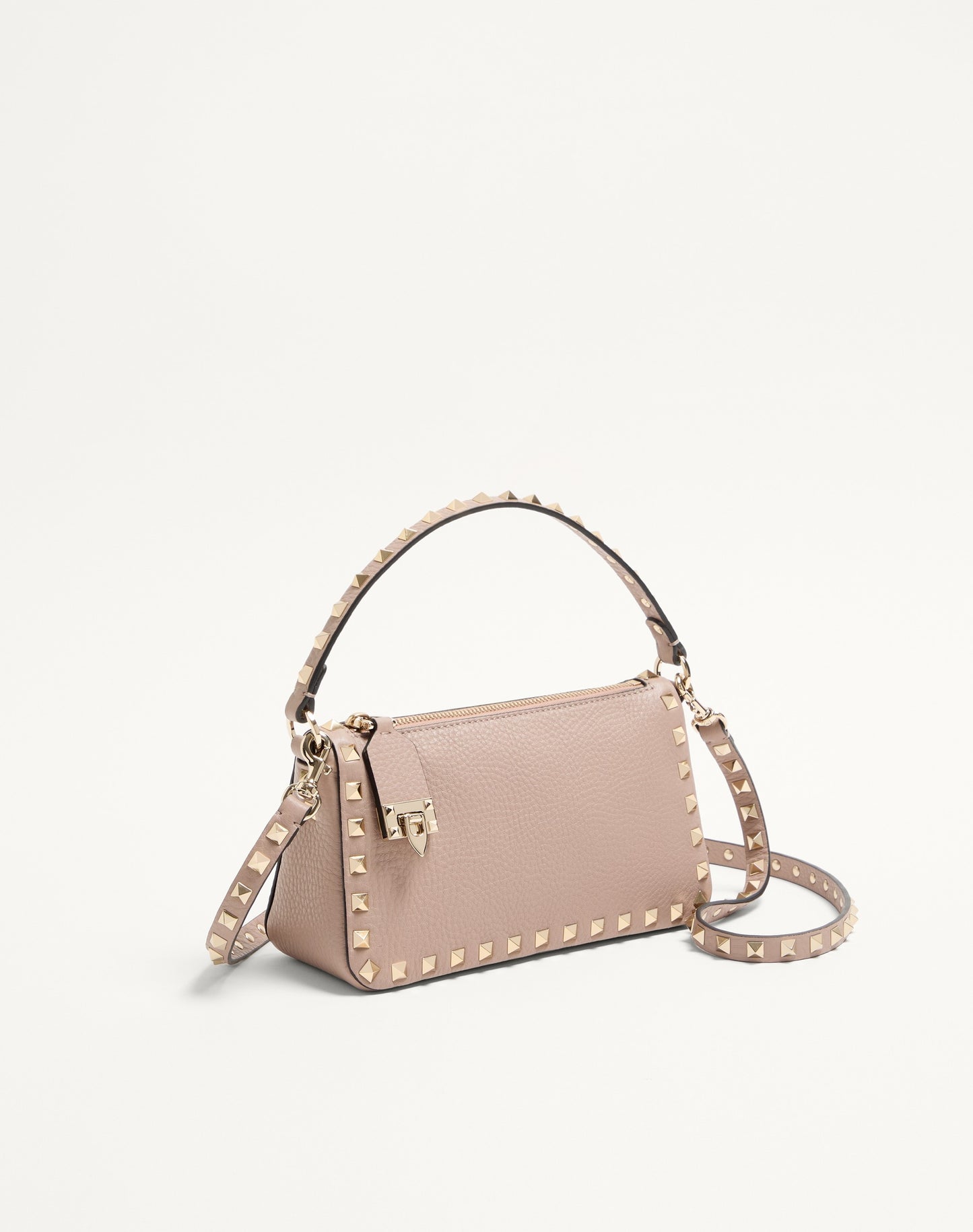 Small Rockstud Grainy Calfskin Crossbody Bag