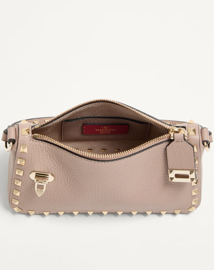 Small Rockstud Grainy Calfskin Crossbody Bag