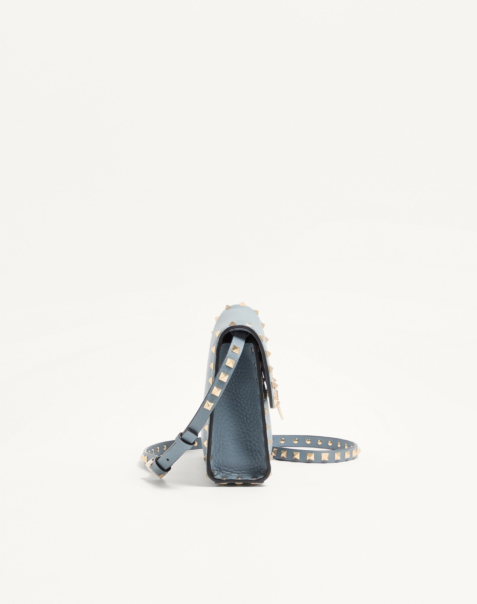 Small Rockstud Grainy Calfskin Crossbody Bag