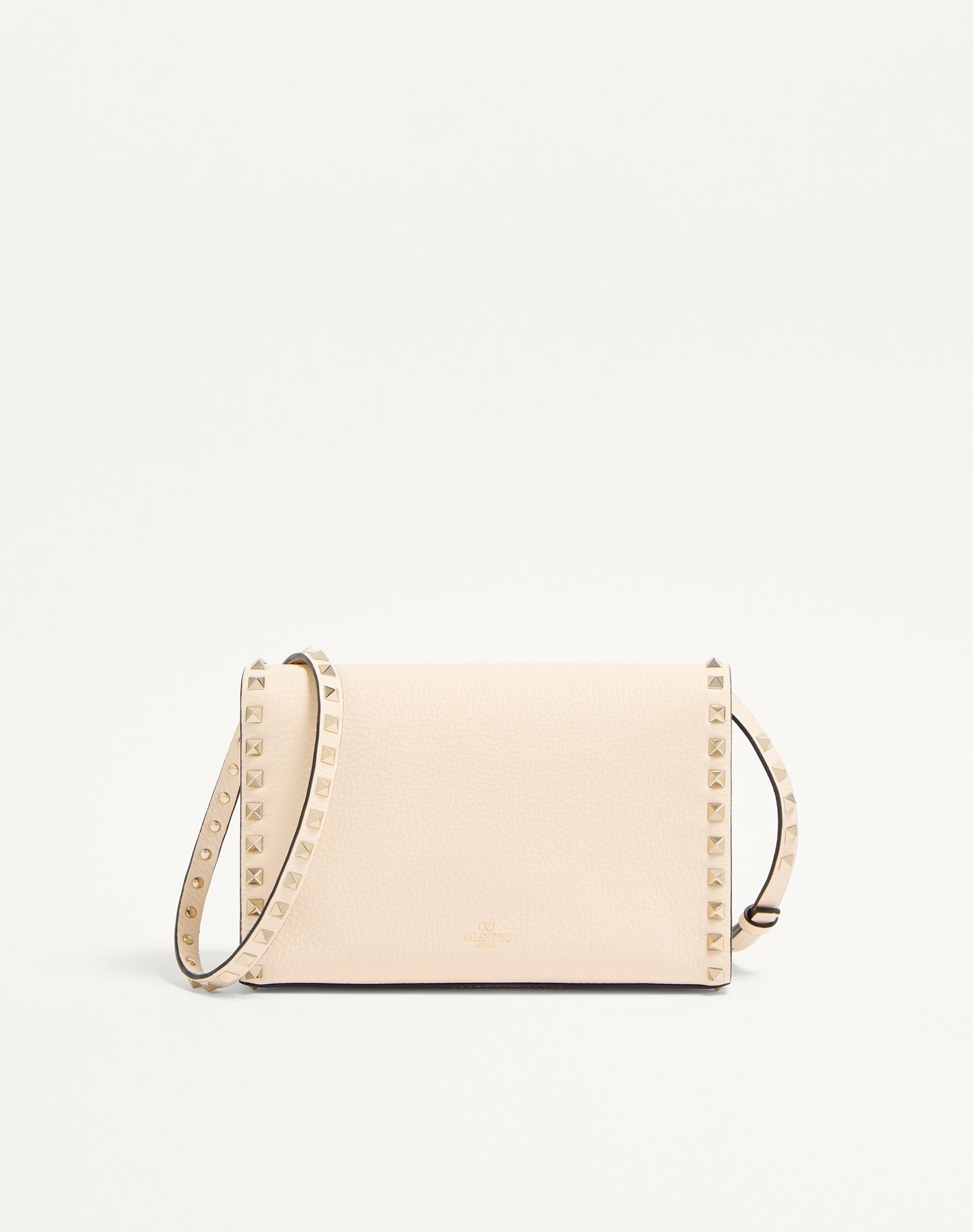 Small Rockstud Grainy Calfskin Crossbody Bag