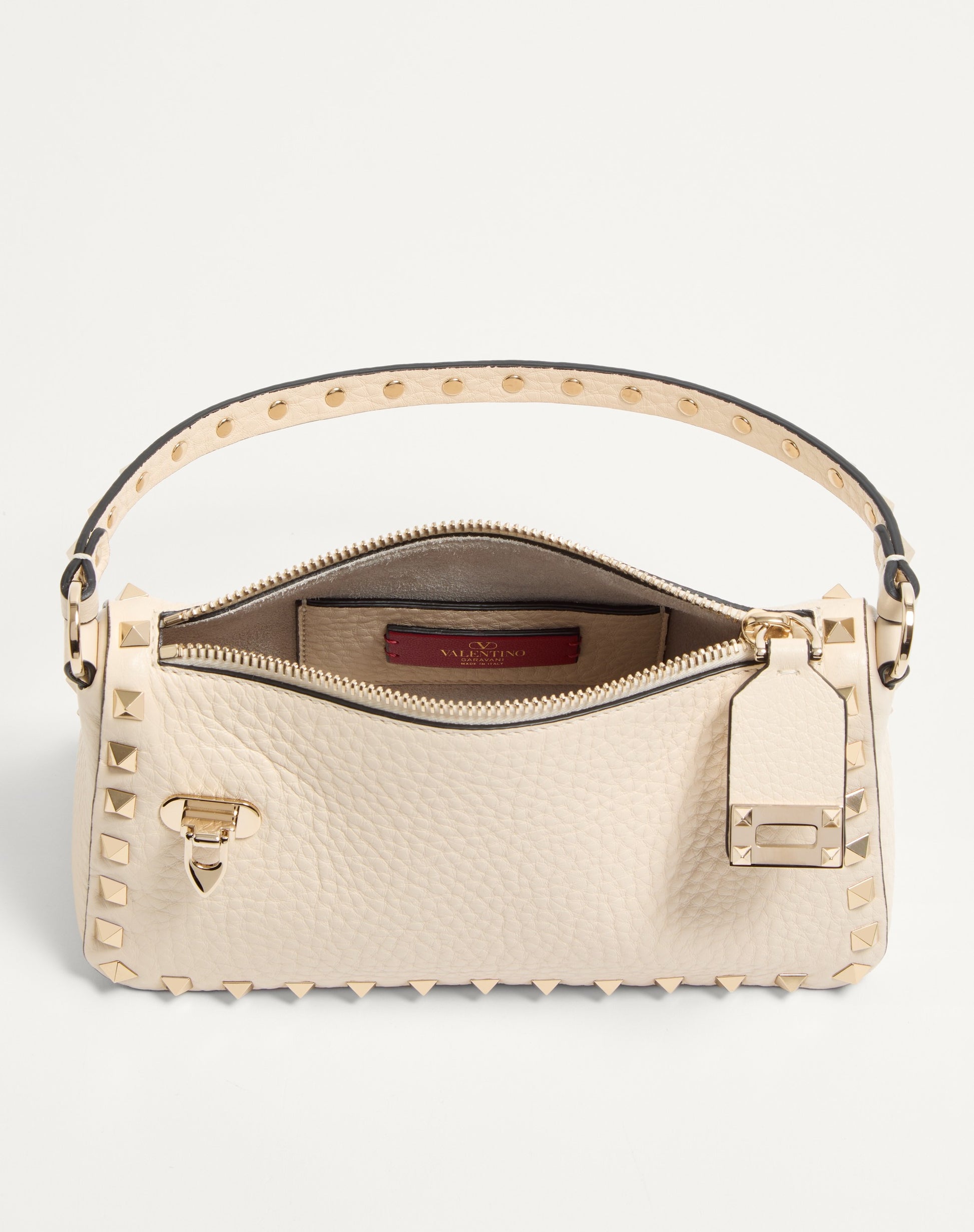 Small Rockstud Grainy Calfskin Crossbody Bag