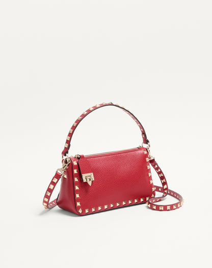 Small Rockstud Grainy Calfskin Crossbody Bag