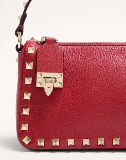 Small Rockstud Grainy Calfskin Crossbody Bag