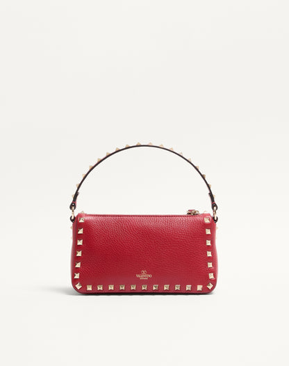 Small Rockstud Grainy Calfskin Crossbody Bag