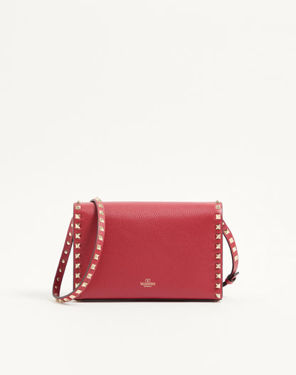 Small Rockstud Grainy Calfskin Crossbody Bag