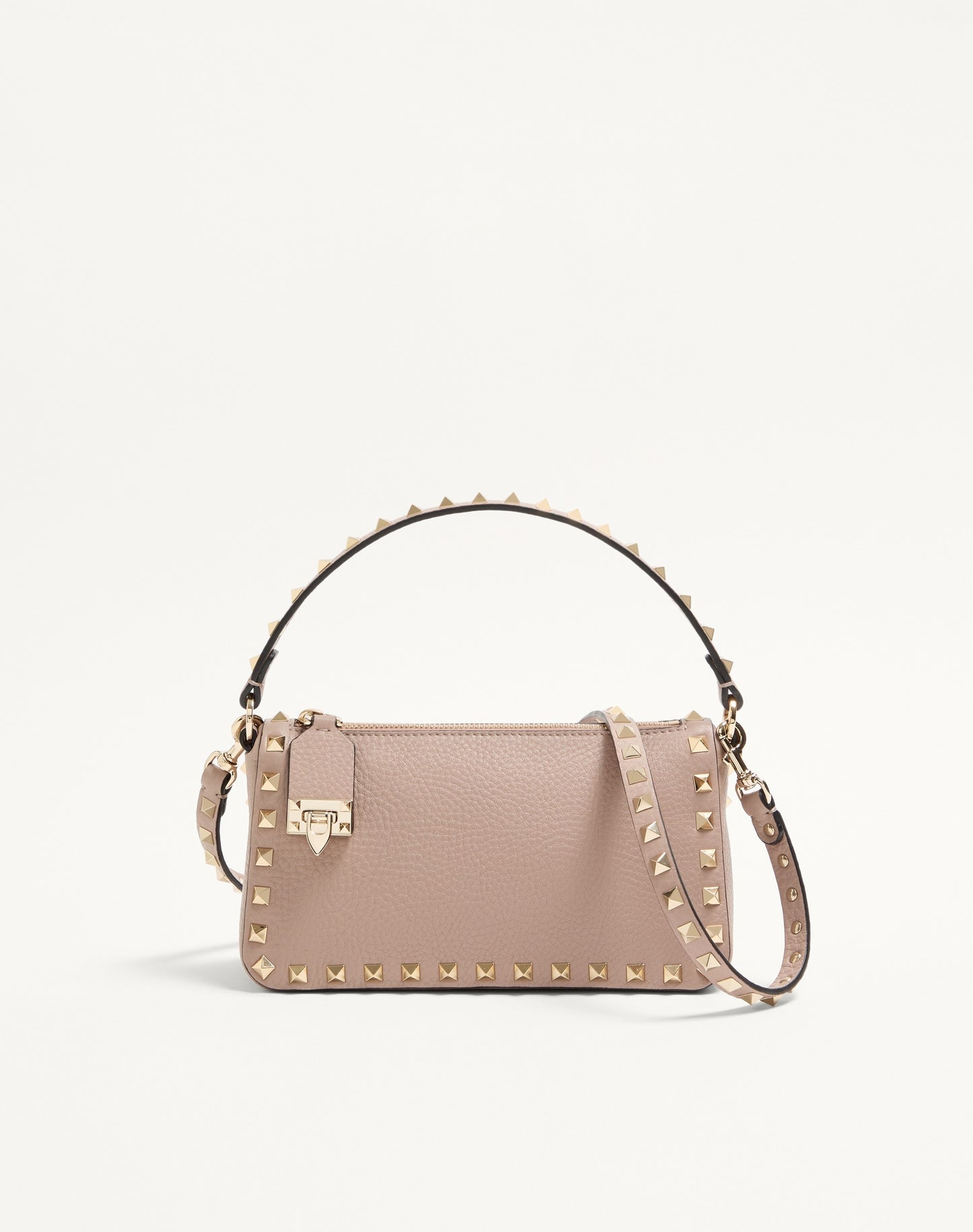 Small Rockstud Grainy Calfskin Crossbody Bag