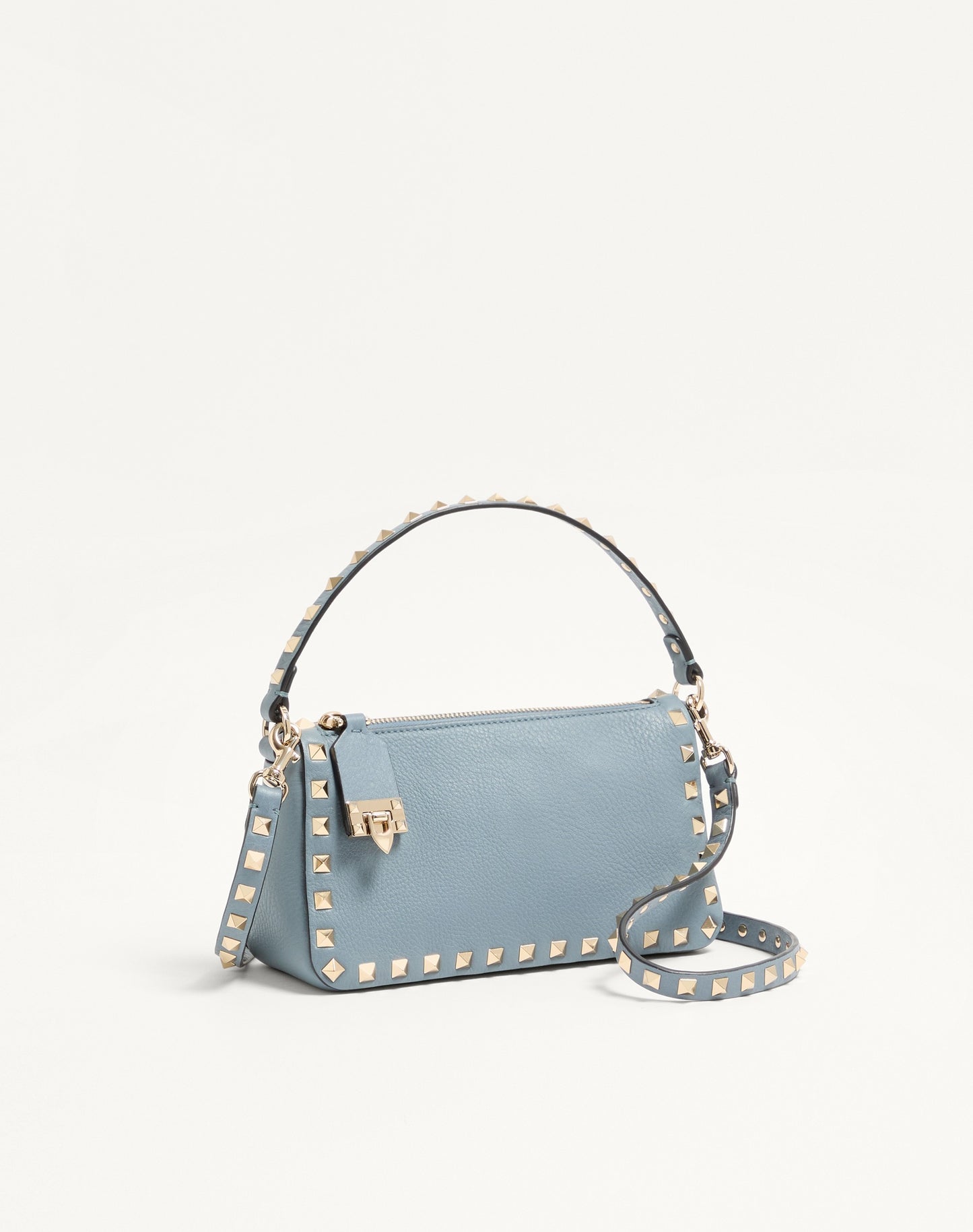 Small Rockstud Grainy Calfskin Crossbody Bag