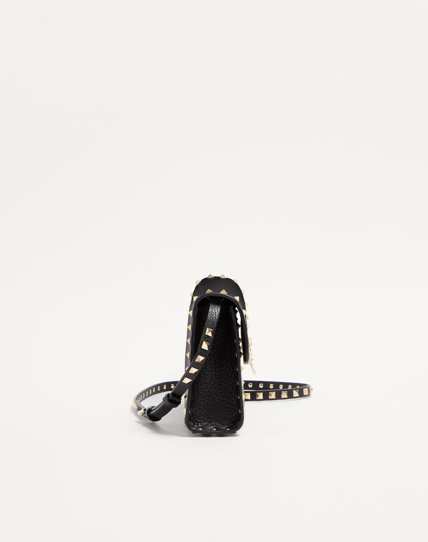 Small Rockstud Grainy Calfskin Crossbody Bag