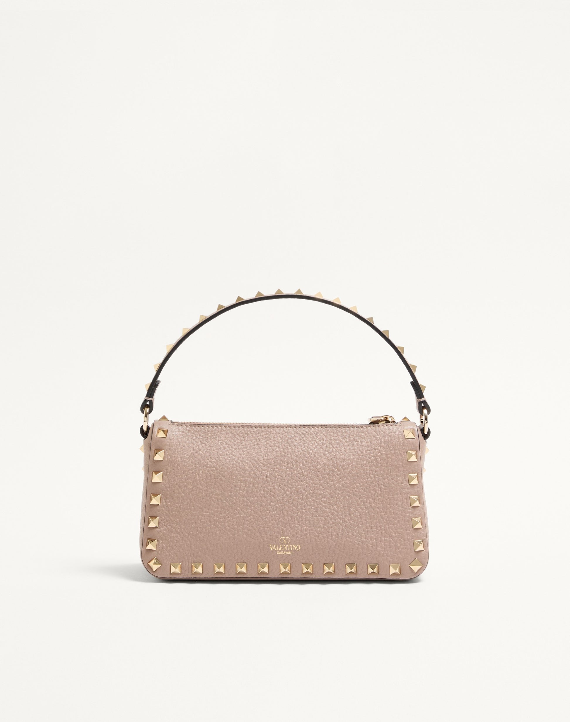 Small Rockstud Grainy Calfskin Crossbody Bag