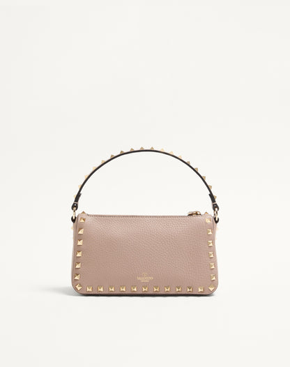 Small Rockstud Grainy Calfskin Crossbody Bag