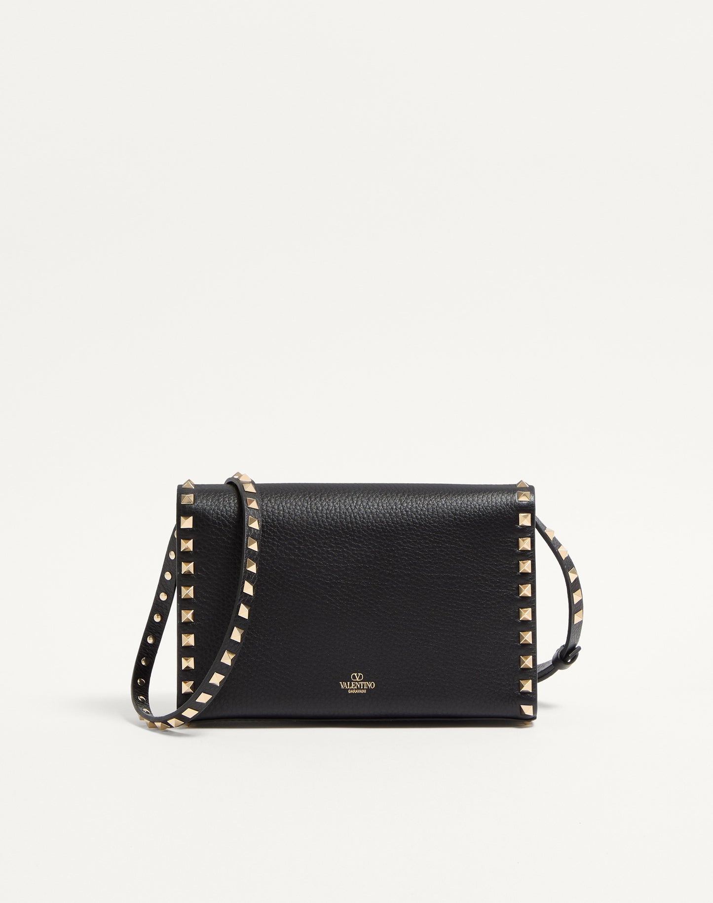 Small Rockstud Grainy Calfskin Crossbody Bag