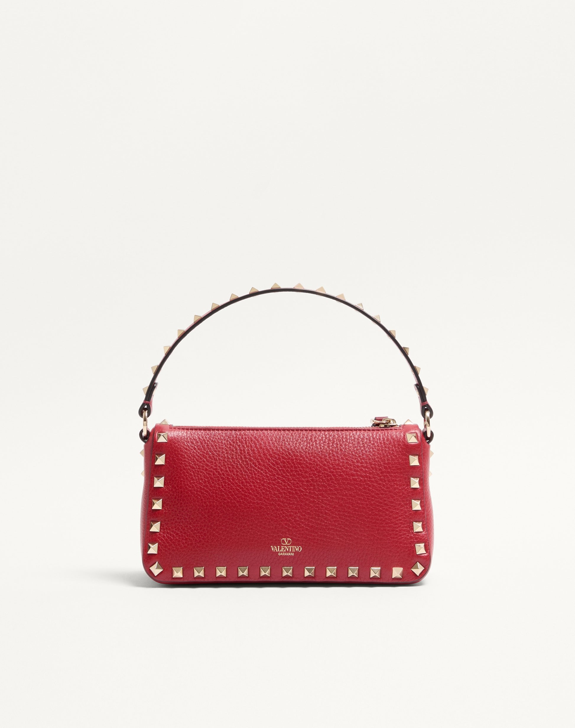 Small Rockstud Grainy Calfskin Crossbody Bag