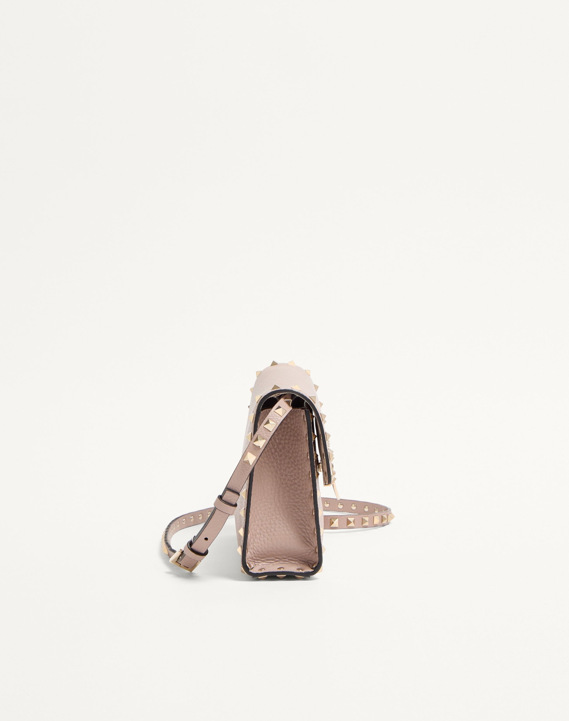 Small Rockstud Grainy Calfskin Crossbody Bag