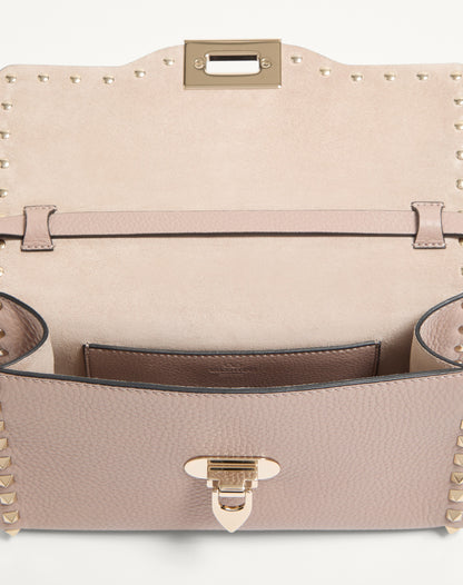 Small Rockstud Grainy Calfskin Crossbody Bag