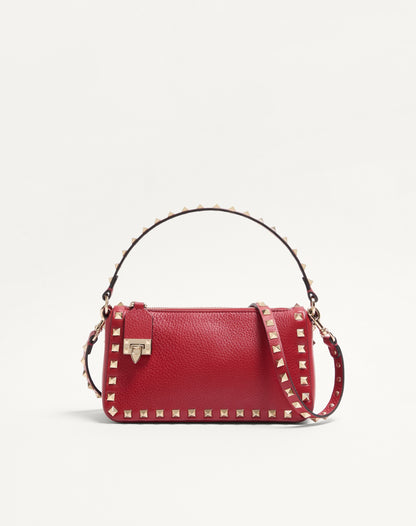 Small Rockstud Grainy Calfskin Crossbody Bag