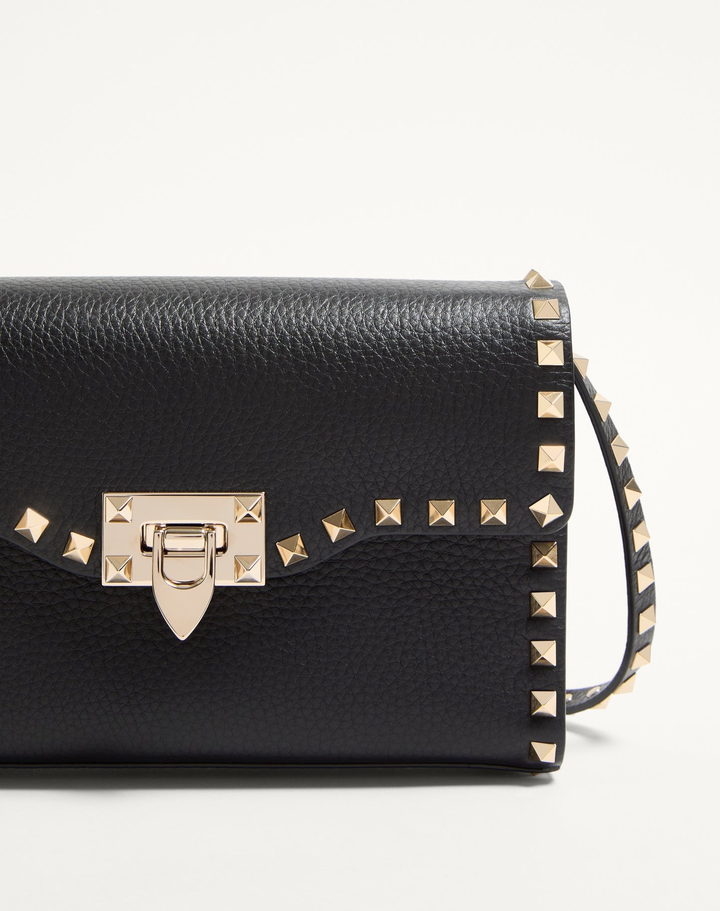 Small Rockstud Grainy Calfskin Crossbody Bag