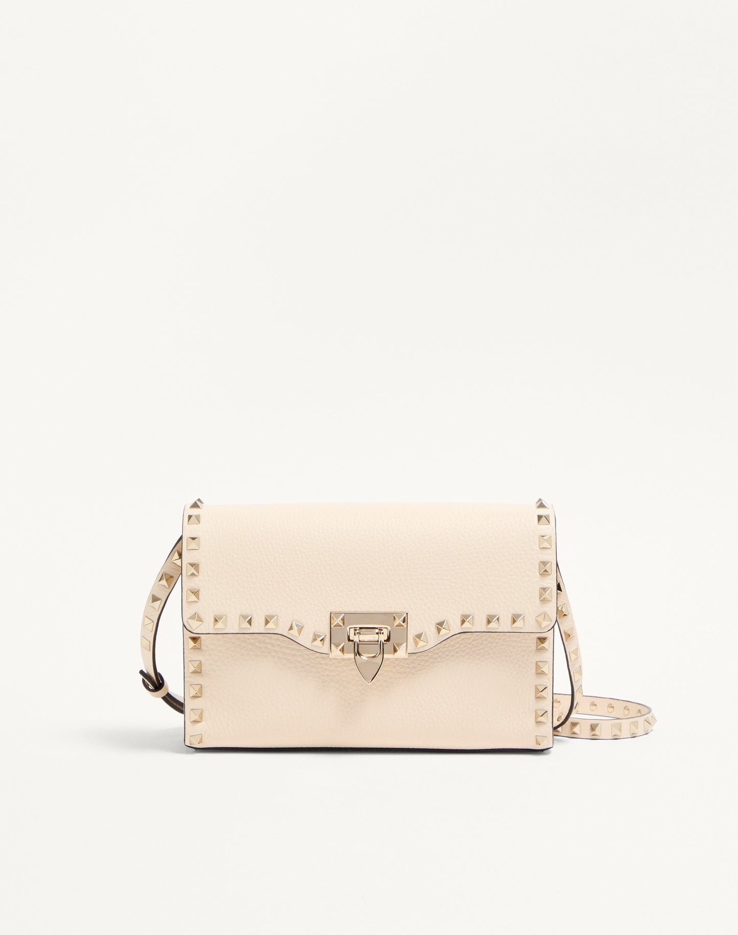 Small Rockstud Grainy Calfskin Crossbody Bag