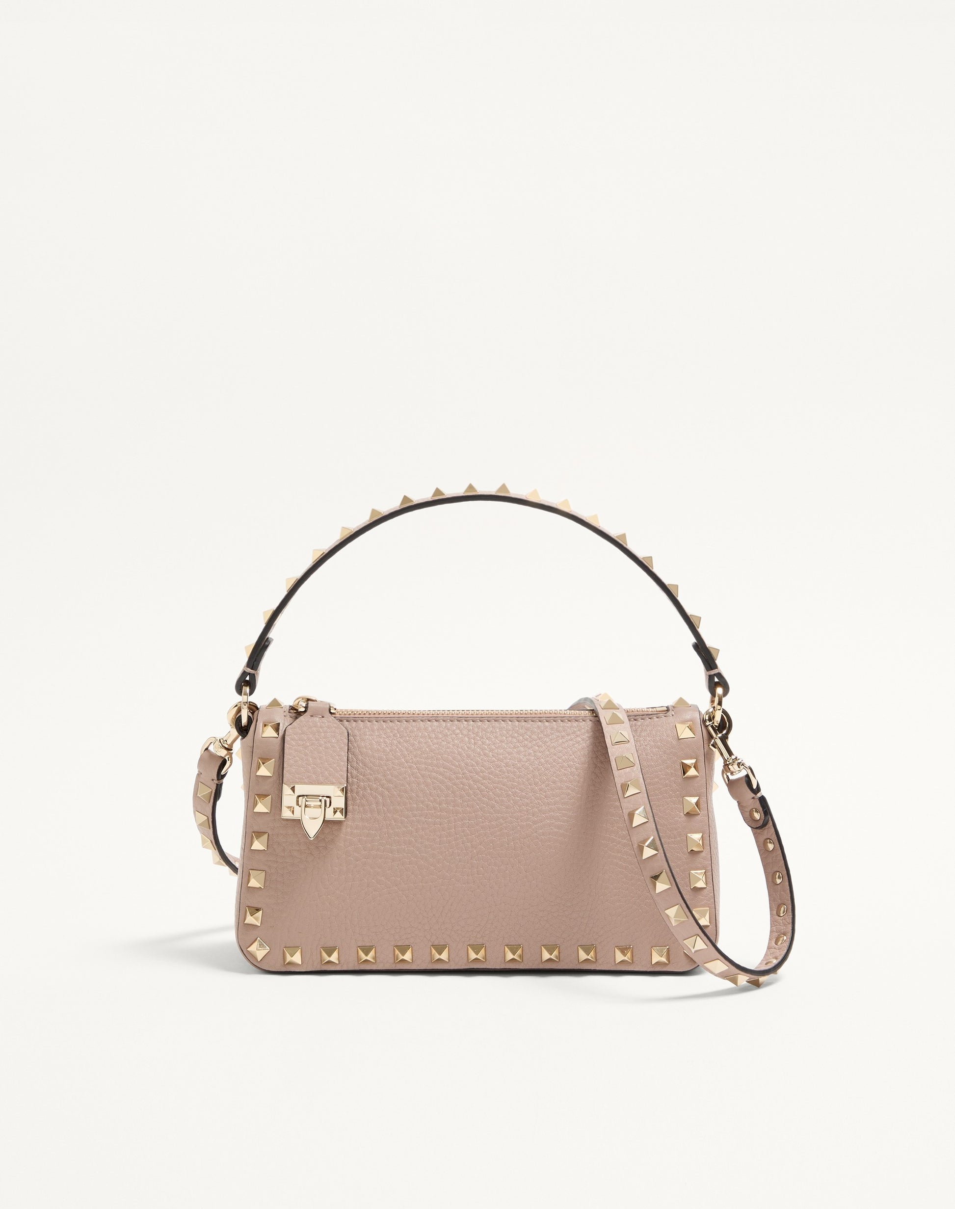 Small Rockstud Grainy Calfskin Crossbody Bag
