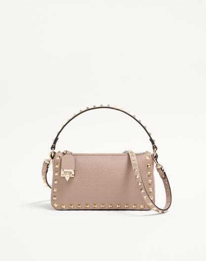Small Rockstud Grainy Calfskin Crossbody Bag