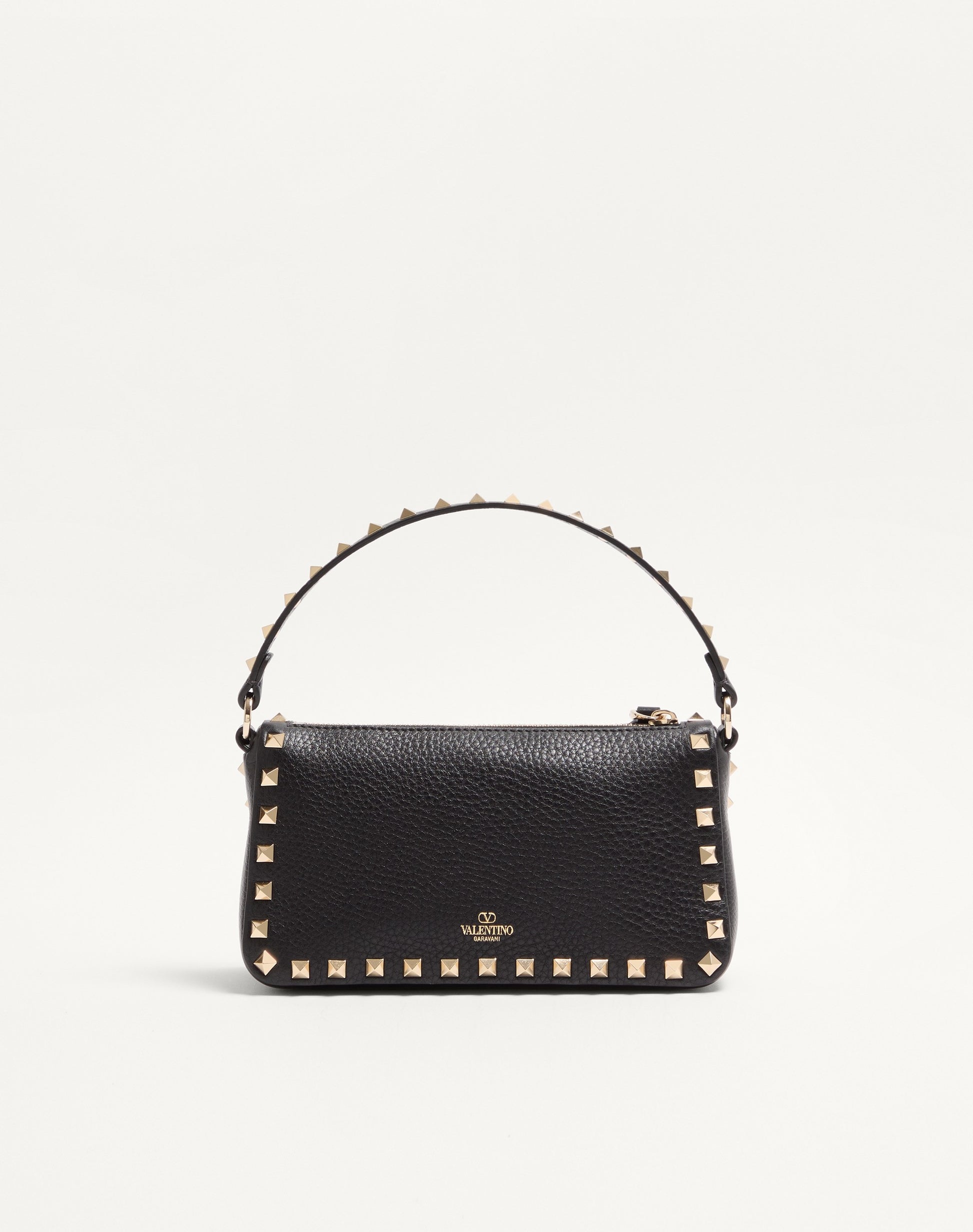 Small Rockstud Grainy Calfskin Crossbody Bag