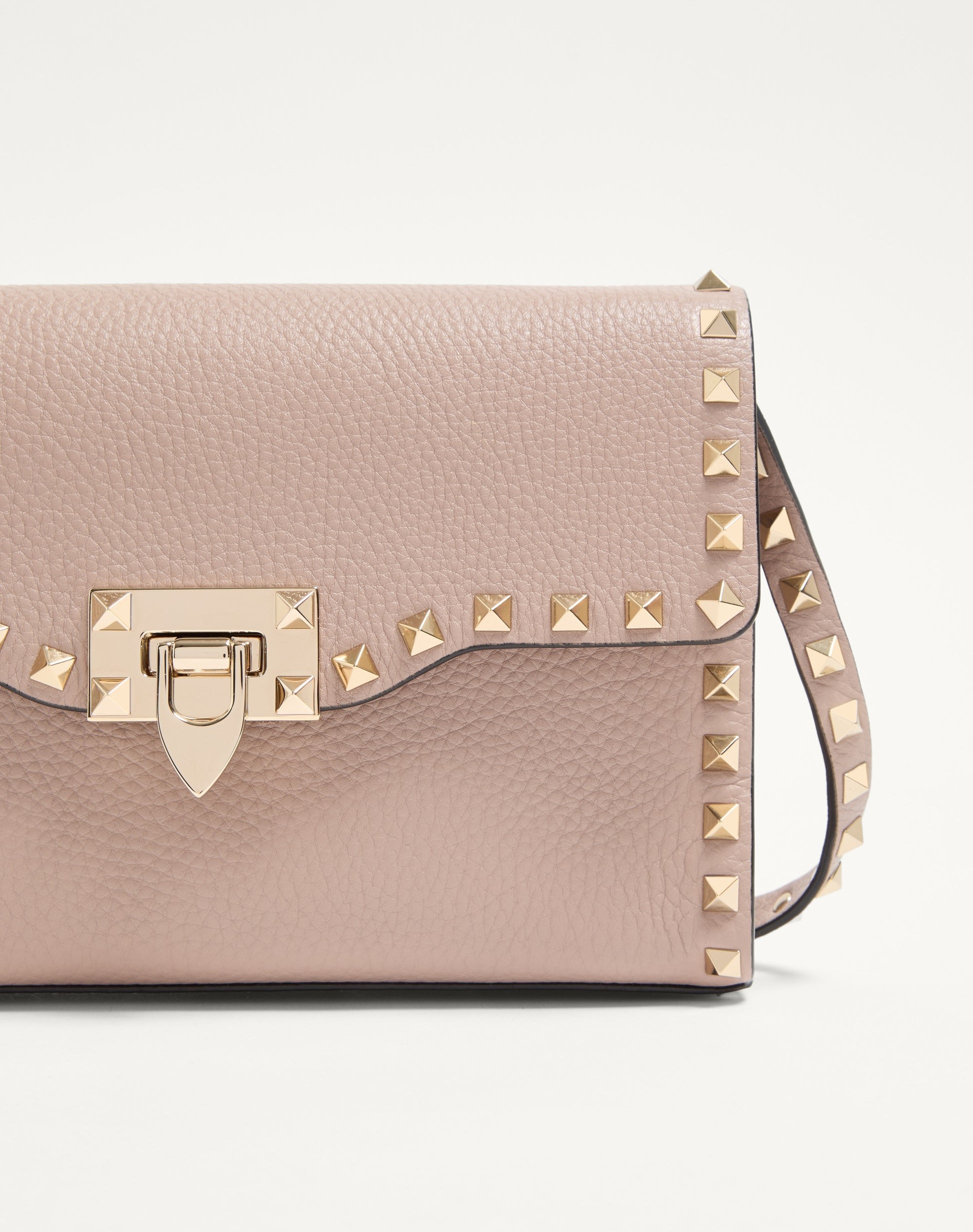 Small Rockstud Grainy Calfskin Crossbody Bag