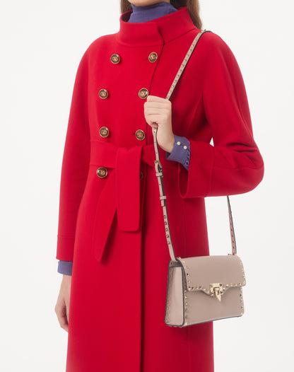 Small Rockstud Grainy Calfskin Crossbody Bag