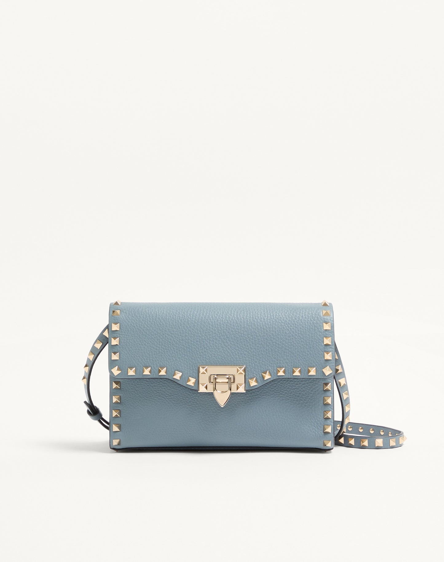 Small Rockstud Grainy Calfskin Crossbody Bag