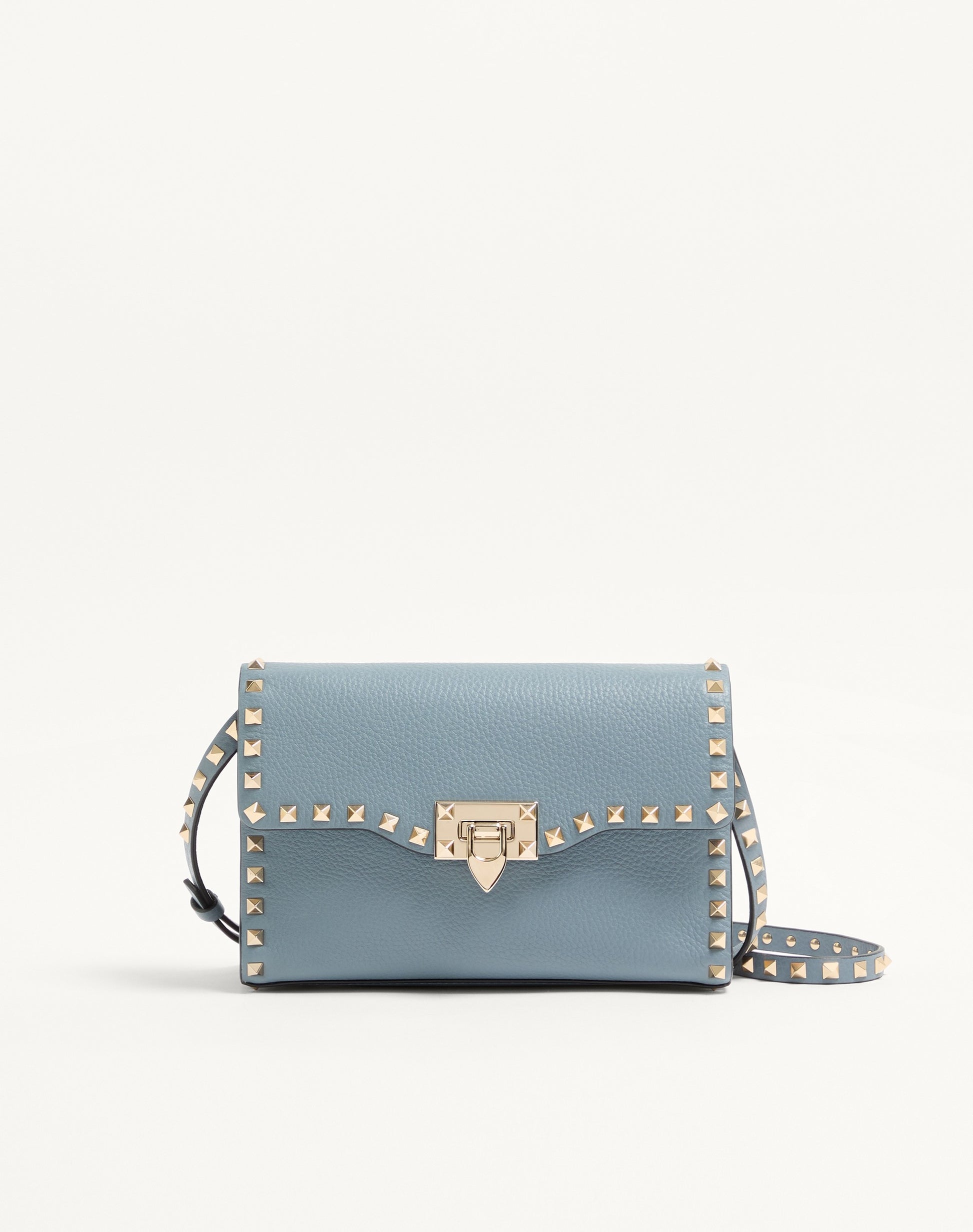 Small Rockstud Grainy Calfskin Crossbody Bag