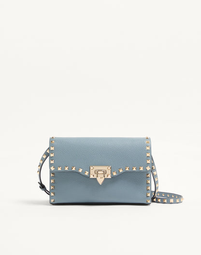 Small Rockstud Grainy Calfskin Crossbody Bag