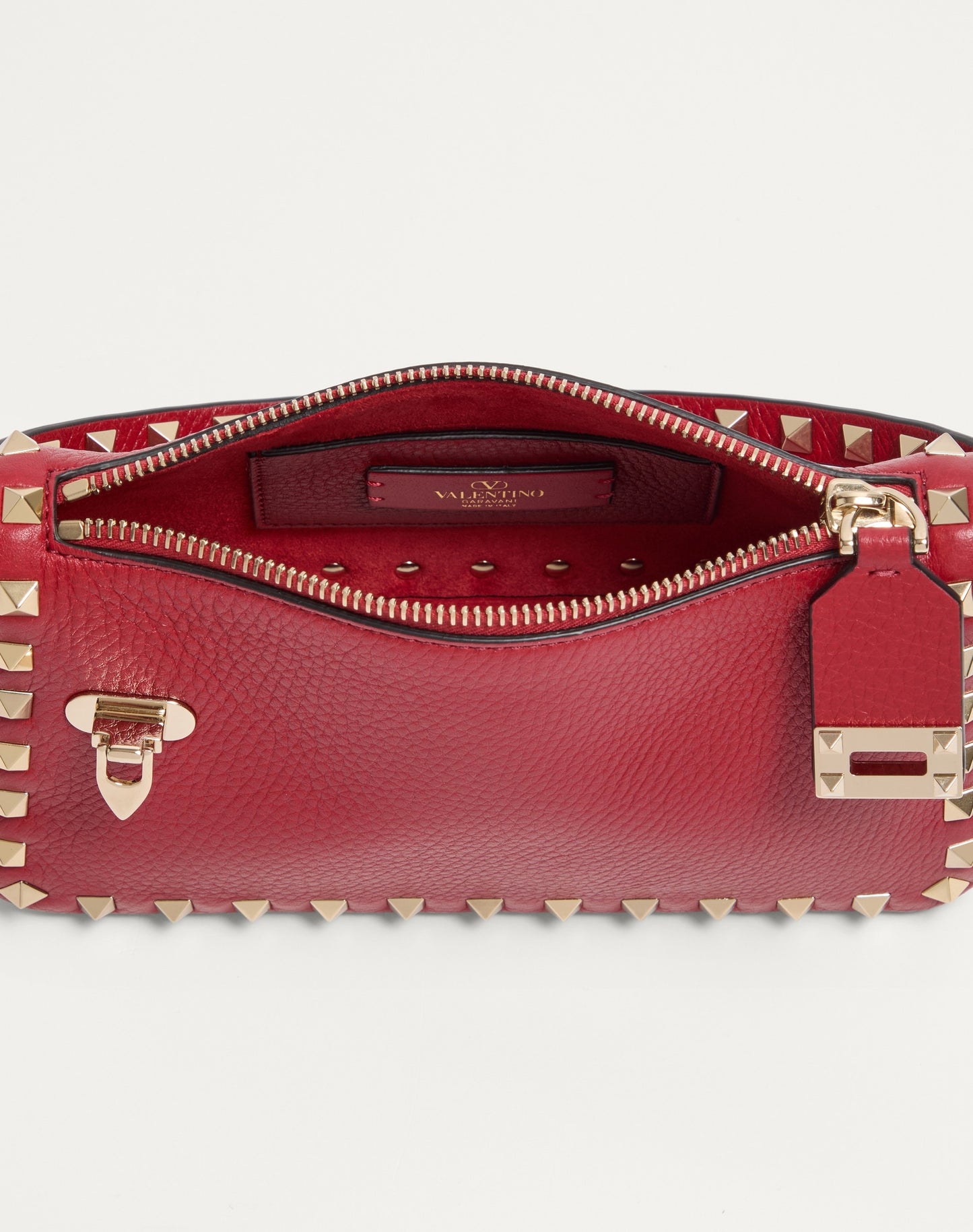 Small Rockstud Grainy Calfskin Crossbody Bag