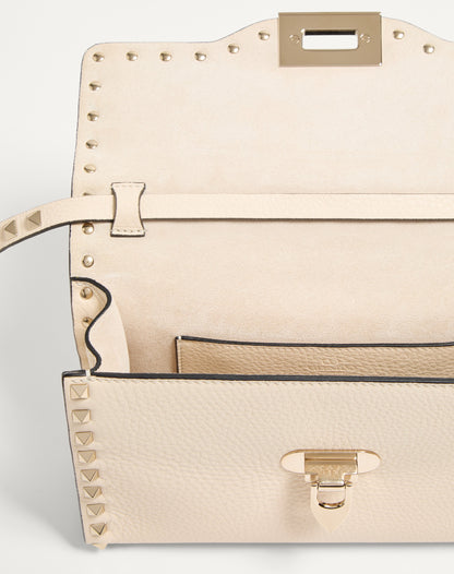 Small Rockstud Grainy Calfskin Crossbody Bag