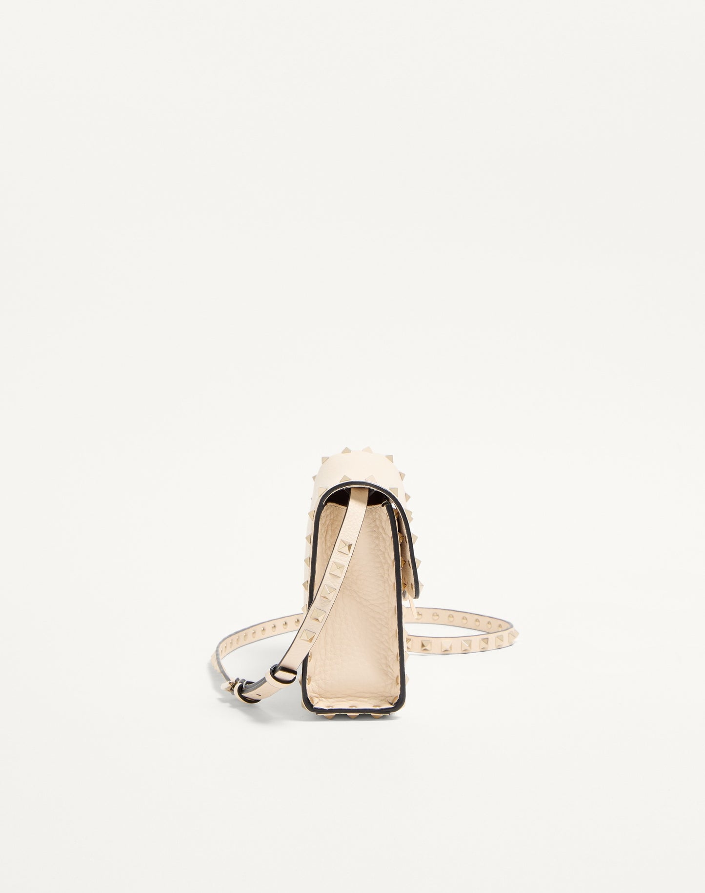 Small Rockstud Grainy Calfskin Crossbody Bag