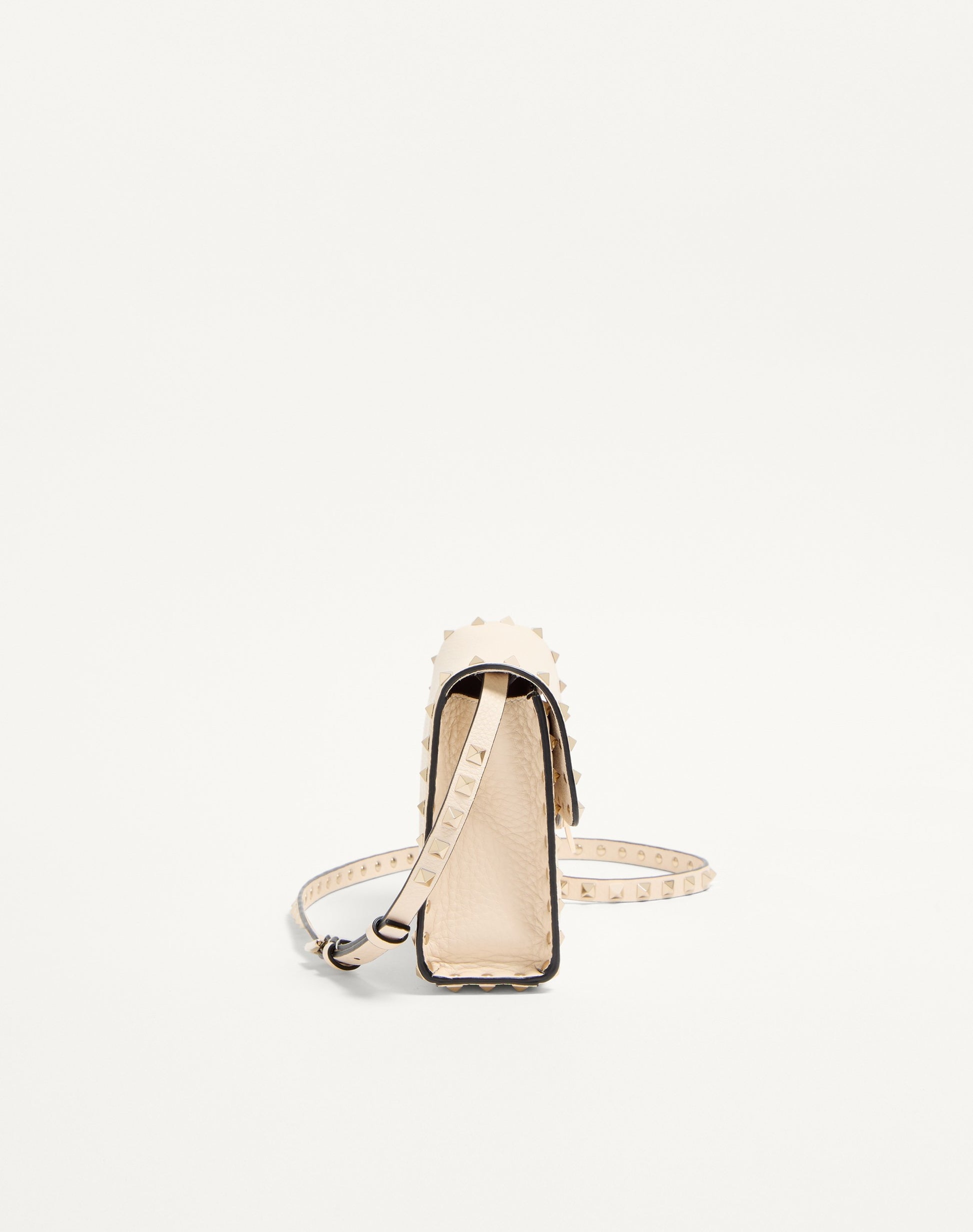 Small Rockstud Grainy Calfskin Crossbody Bag