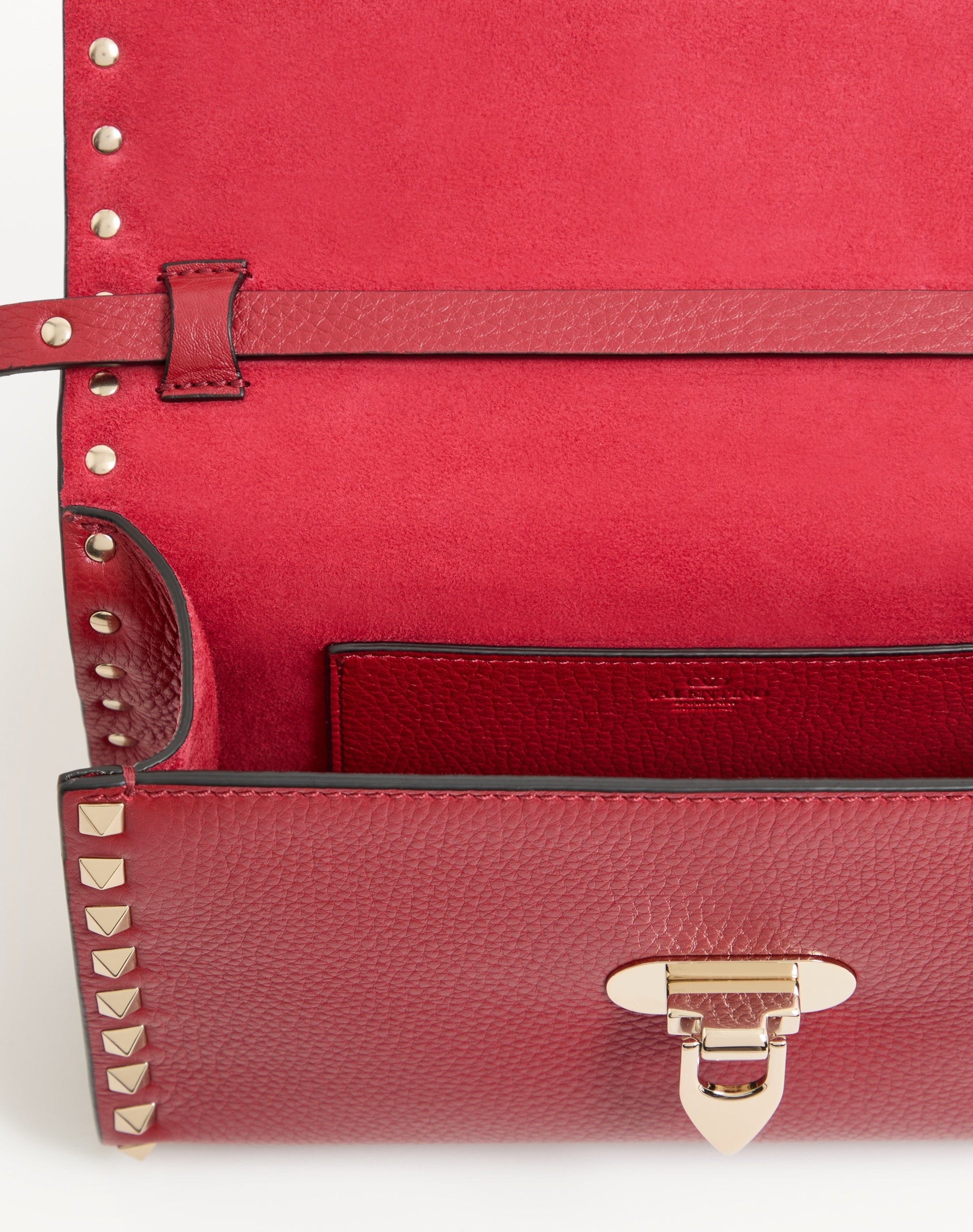Small Rockstud Grainy Calfskin Crossbody Bag