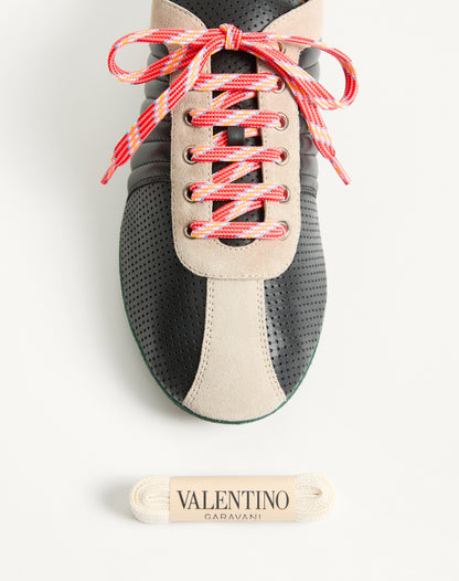 Strikie Trainer In Perforated Nappa And Suede