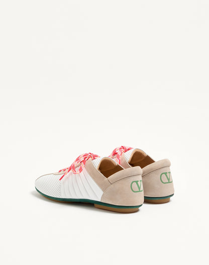 Strikie Trainer In Perforated Nappa And Suede