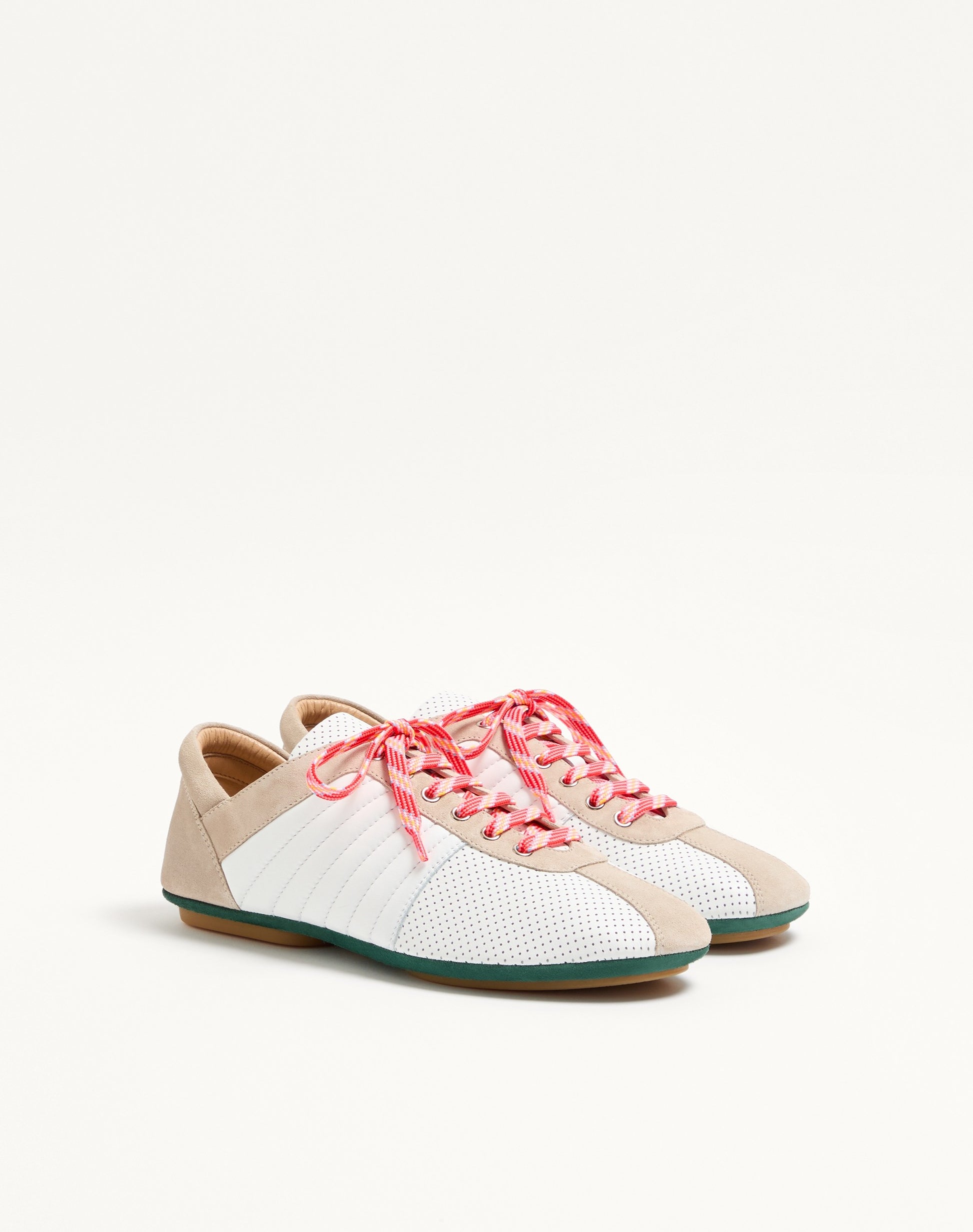 Strikie Trainer In Perforated Nappa And Suede