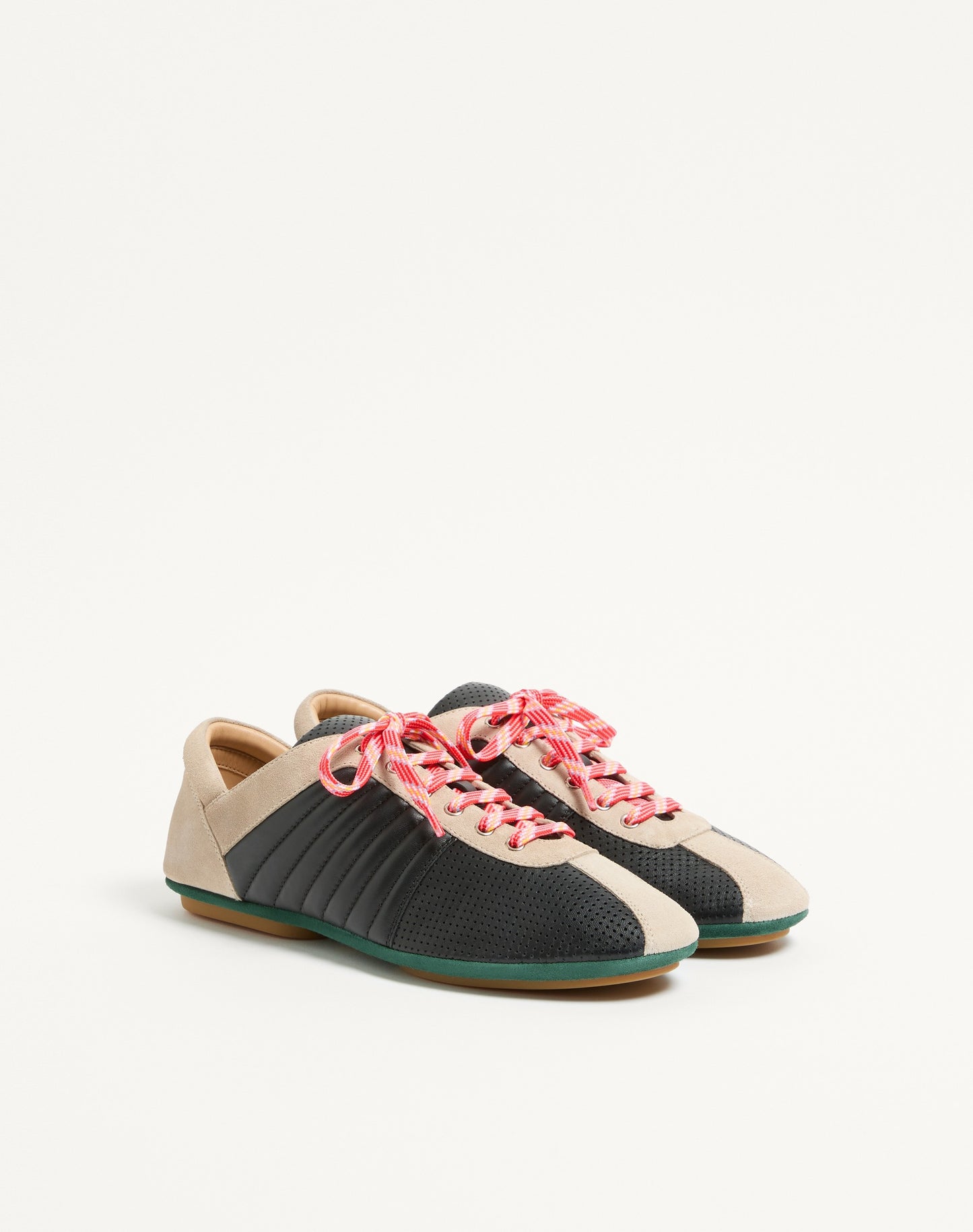 Strikie Trainer In Perforated Nappa And Suede
