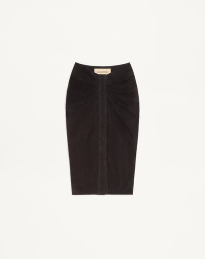 Suede Midi Skirt