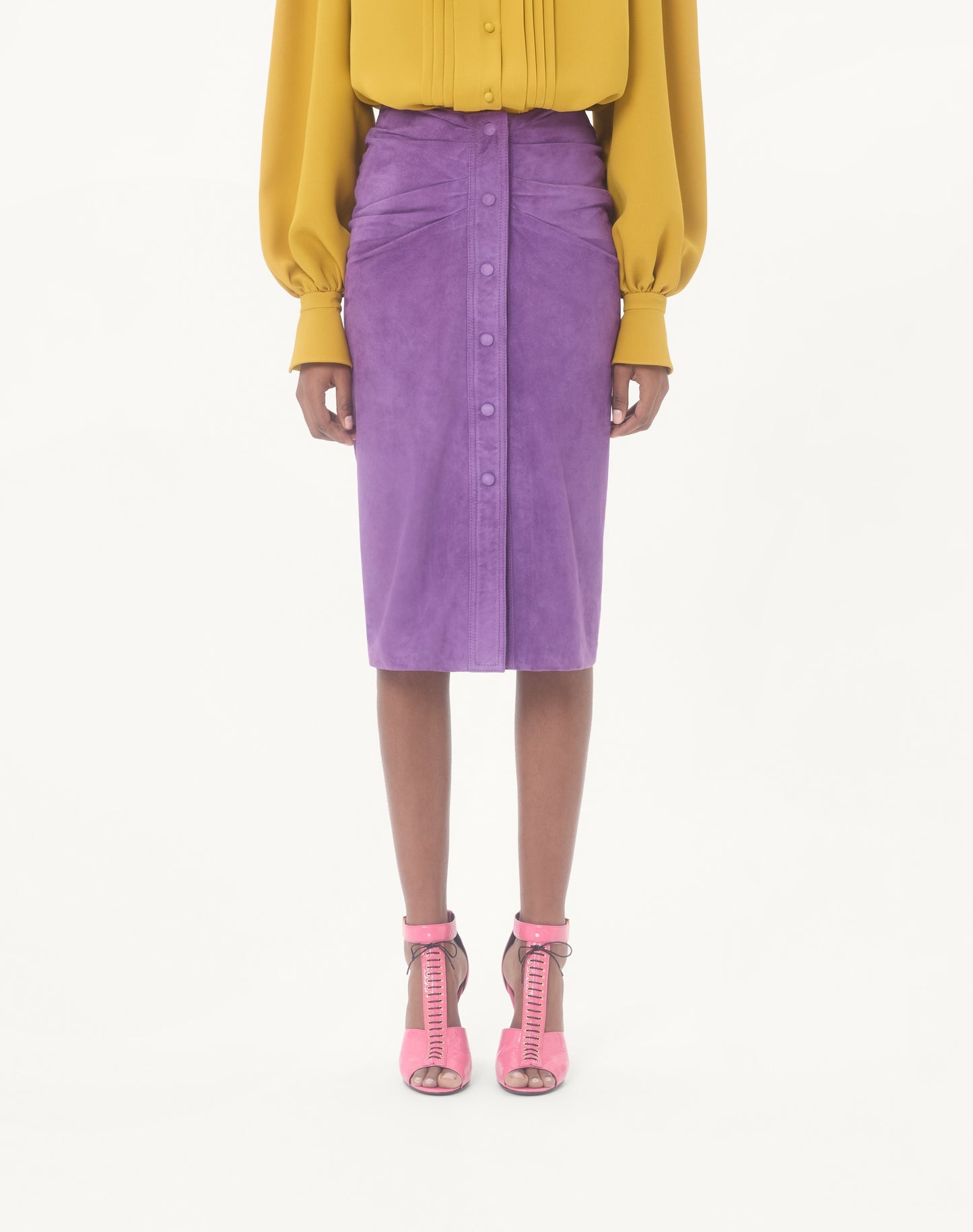 Suede Midi Skirt