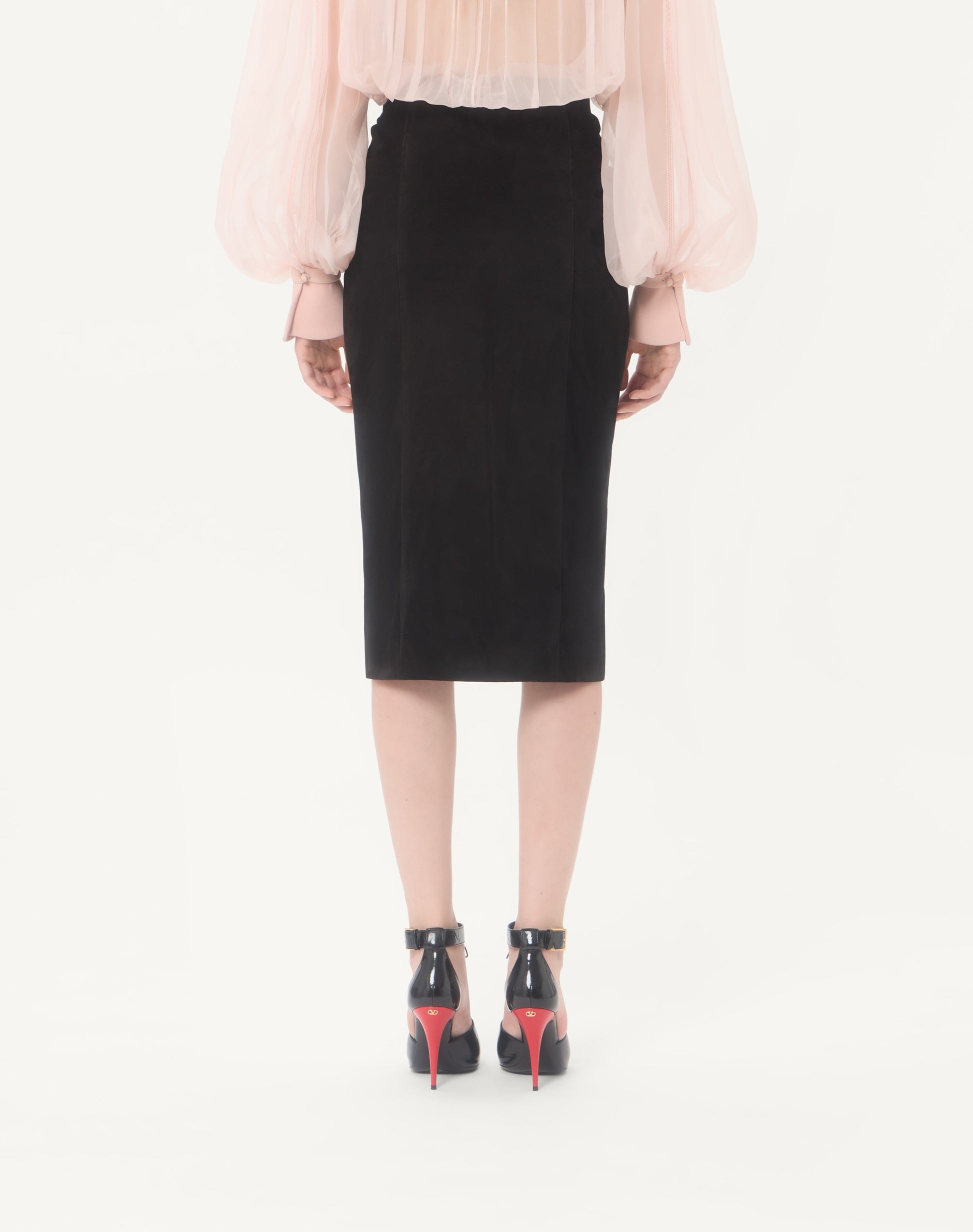 Suede Midi Skirt