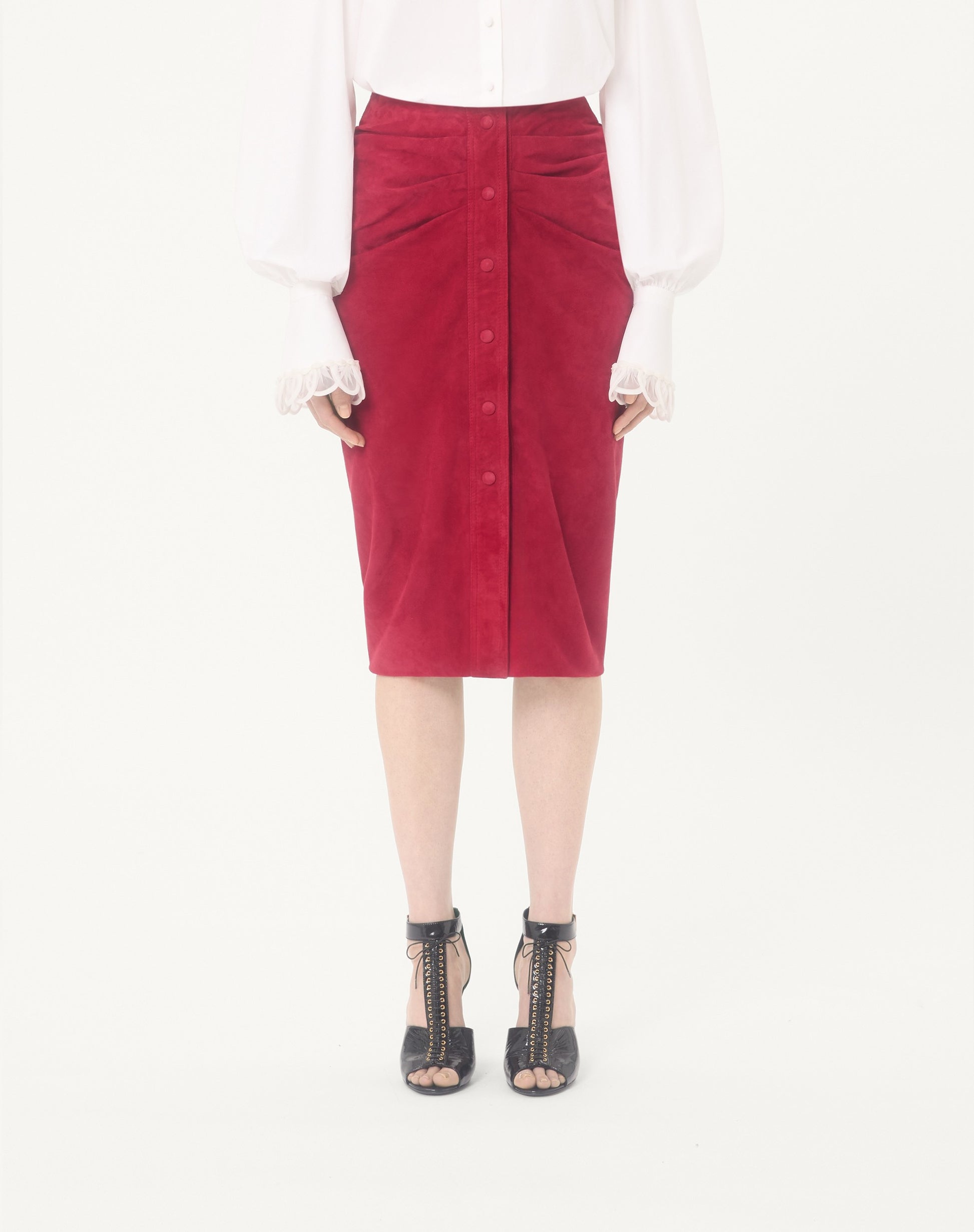Suede Midi Skirt